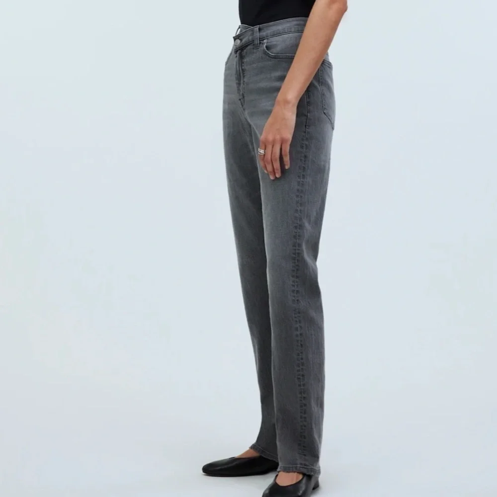 Madewell The '90s Straight Jean in Burwick Wash: Cross-Tab Edition burwick